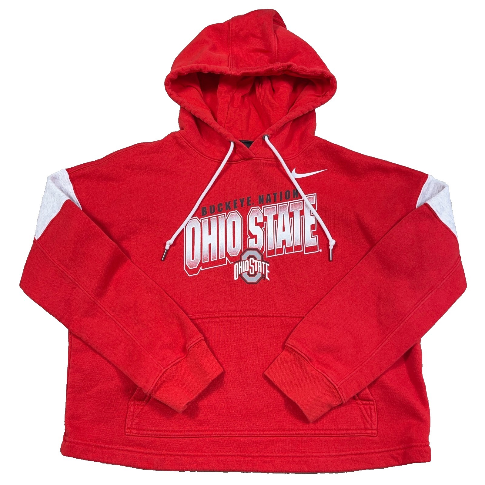 Ohio State Buckeyes Hoodie Women Small Nike Cropped Sweatshirt Pullover Ladies